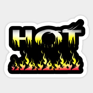 Funny fire hot, T-shirts, stickers, fire hot notebook , Breakfast Lover, Coffee Lovers Gift and hot MASKS Sticker